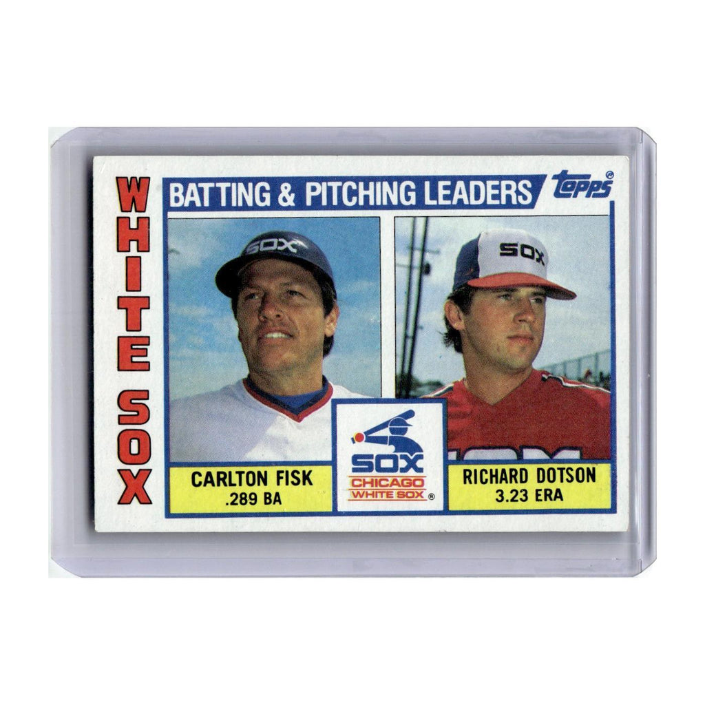 1984 Topps Carton Fisk Richard Dotson White Sox #216
