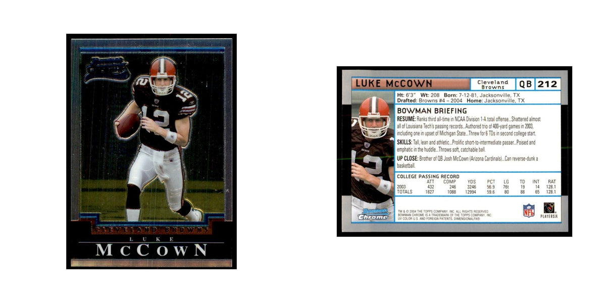 2004 Bowman Chrome Luke McCown RC Football Cards #212