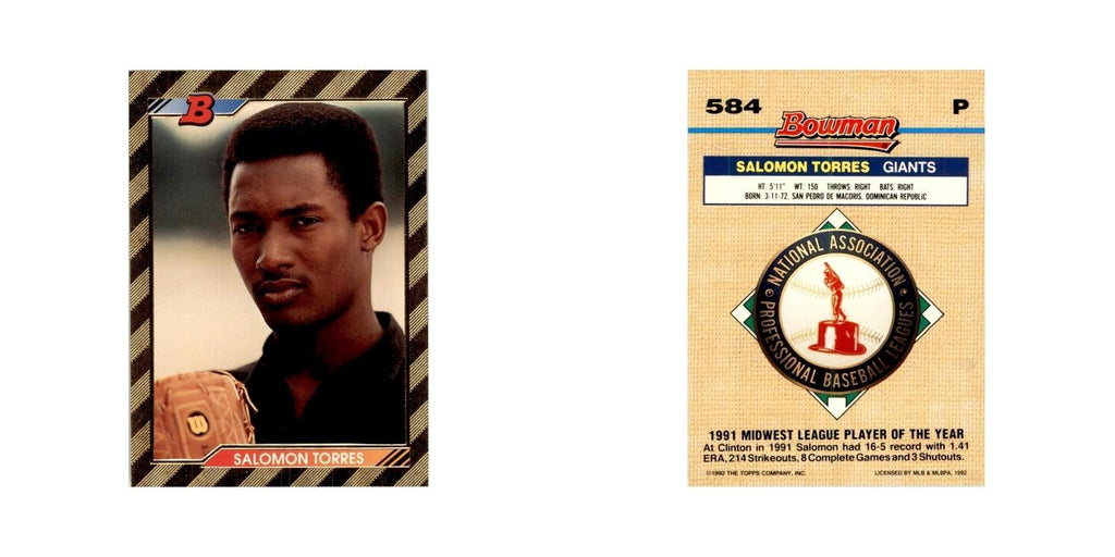 1992 Bowman Salomon Torres Baseball Cards #584