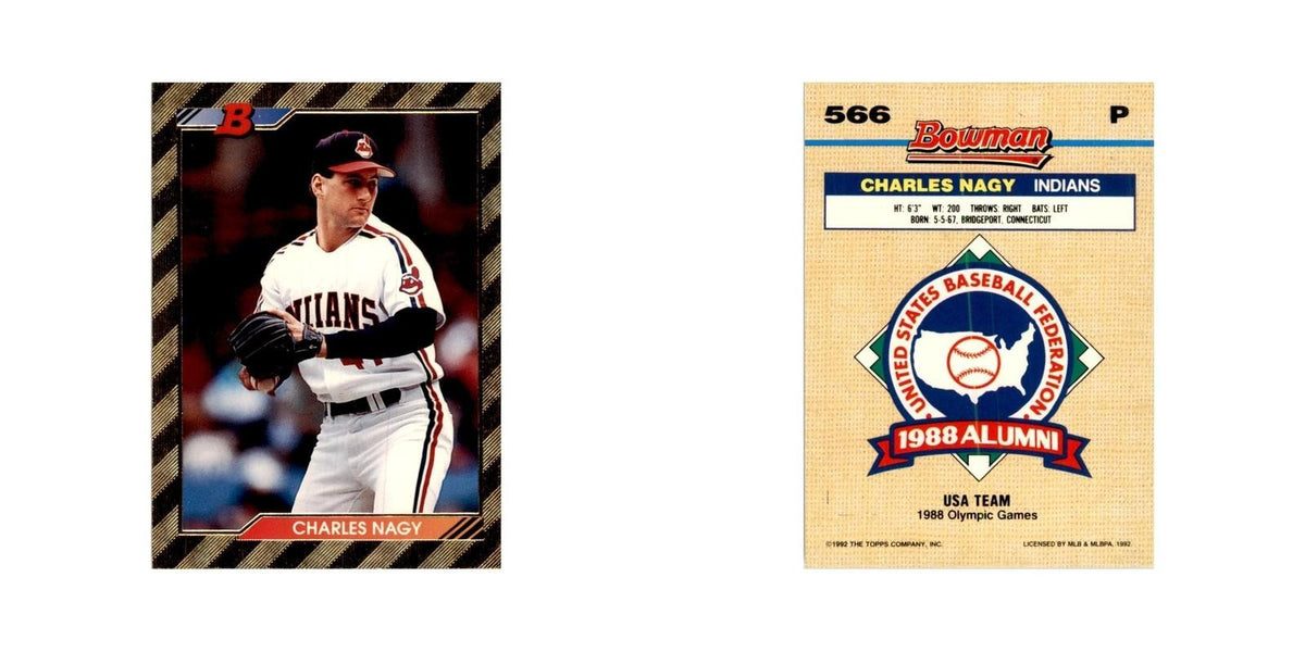 1992 Bowman Charles Nagy Baseball Cards #566