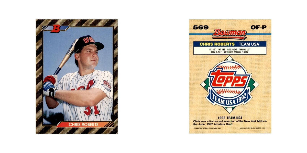 1992 Bowman Chris Roberts Baseball Cards #569