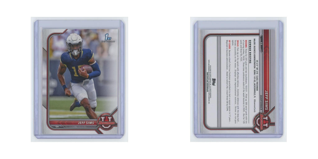 Jeff Sims 2021 Bowman University #44 Georgia Tech Yellow Jackets NM