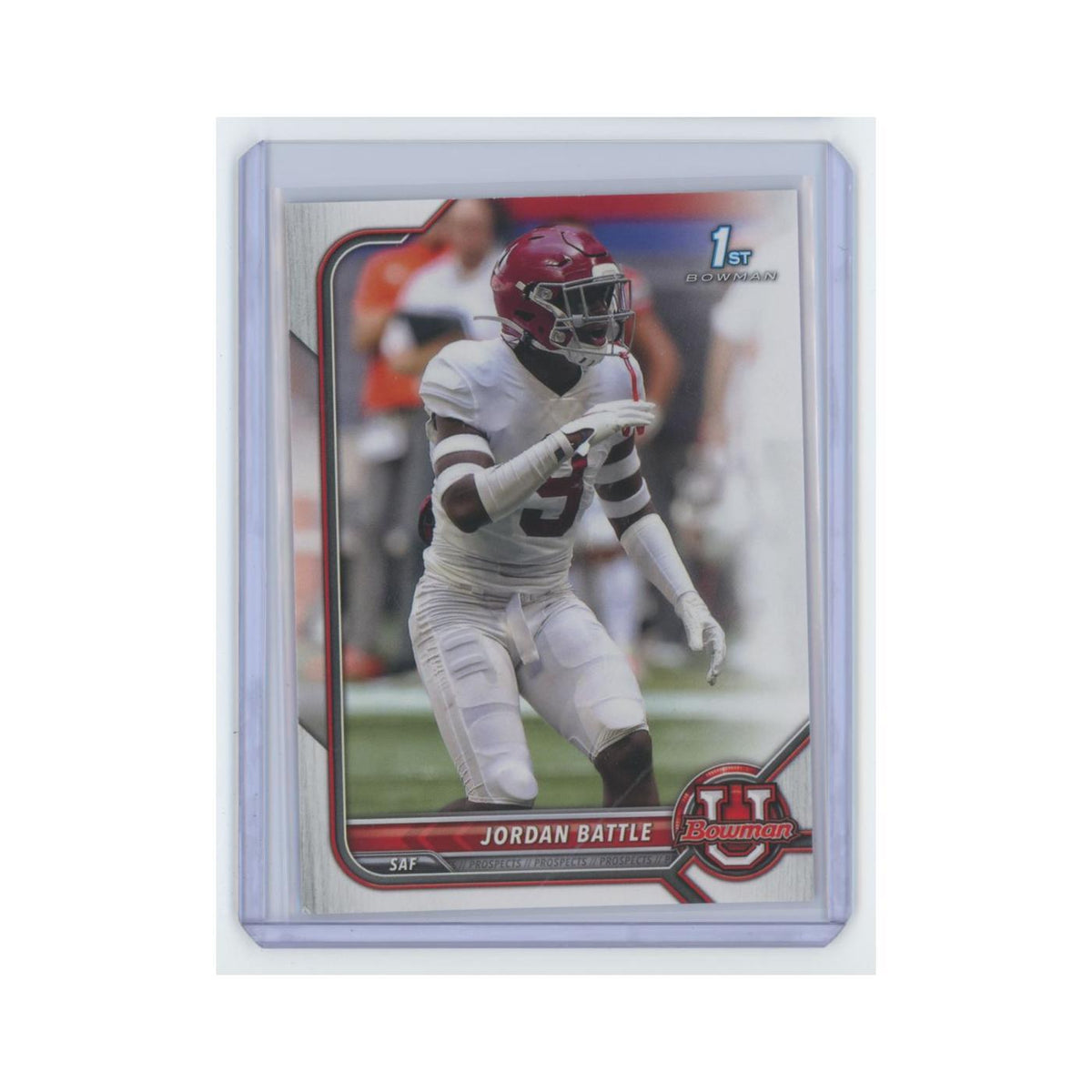 Jordan Battle 2021 Bowman University #66 Alabama Crimson Tide Football Card NM