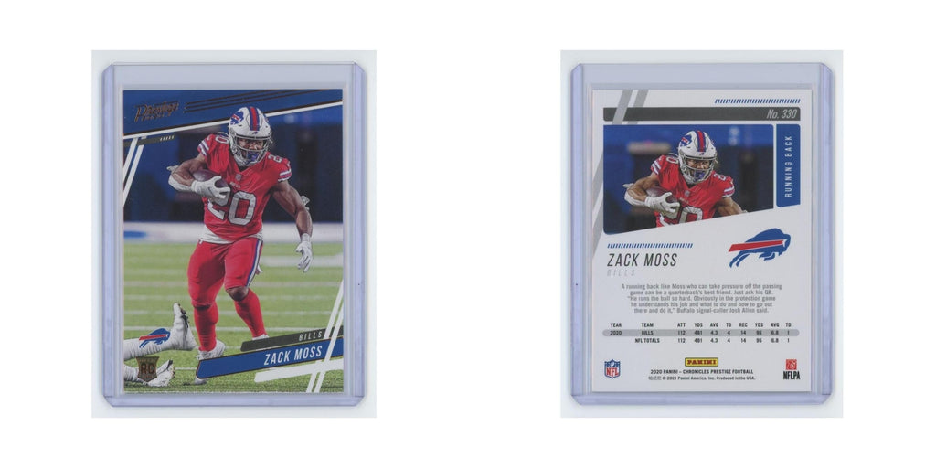 Zack Moss Rookie 2020 Panini Chronicles Prestige #330 Buffalo Bills NM