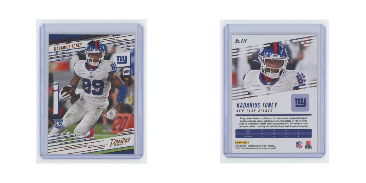 Kadarius Toney Rookie 2021 Panini Chronicles Prestige #214 New York Giants NM