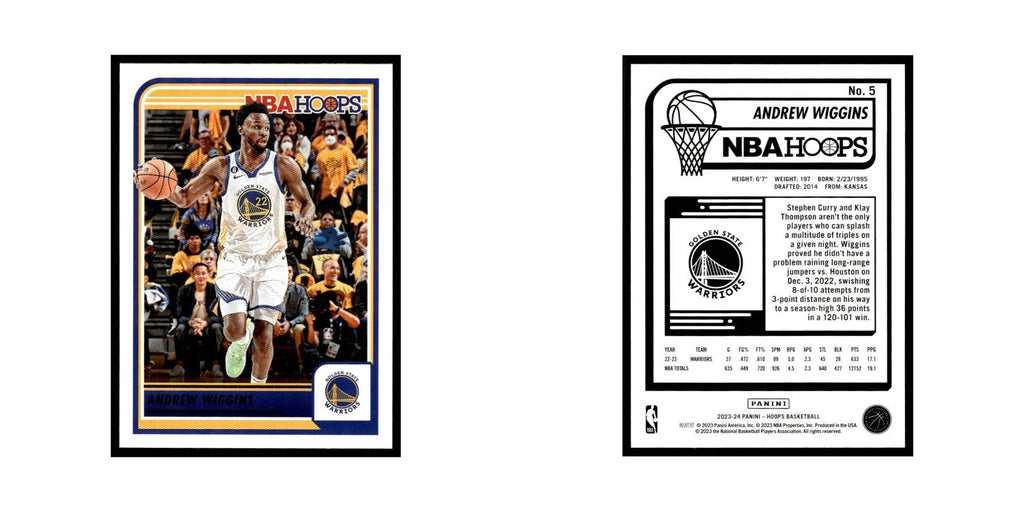 Andrew Wiggins 2023 NBA Hoops #5 Golden State Warriors Basketball Card NM
