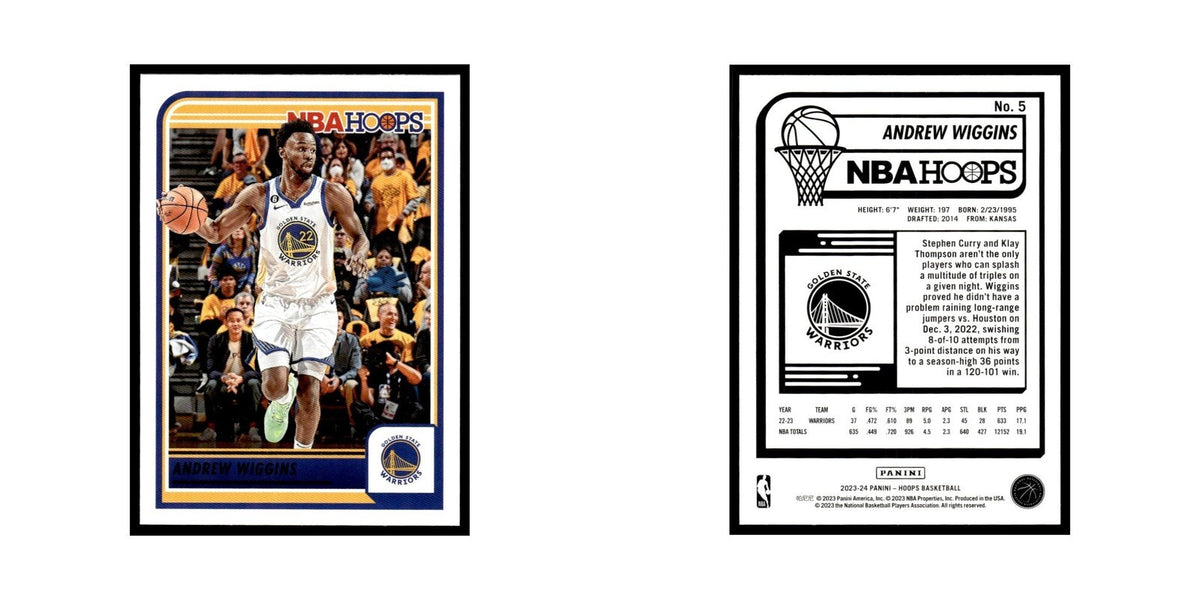 Andrew Wiggins 2023 NBA Hoops #5 Golden State Warriors Basketball Card NM