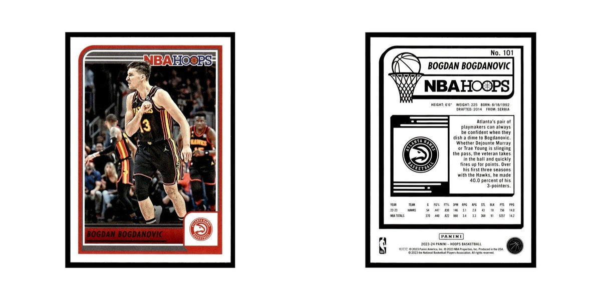 Bogdan Bogdanovic 2023 NBA Hoops #101 Atlanta Hawks Basketball Card NM