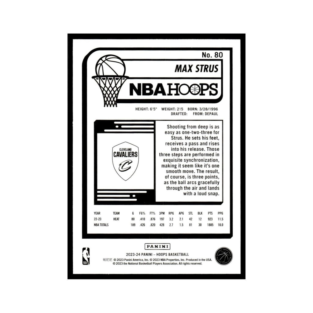 Max Strus 2023 NBA Hoops #80 Cleveland Cavaliers Basketball Card NM