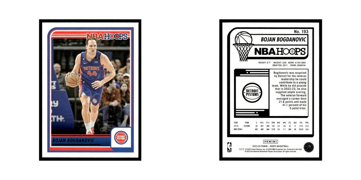 Bojan Bogdanovic 2023 NBA Hoops #193 Detroit Pistons Basketball Card NM