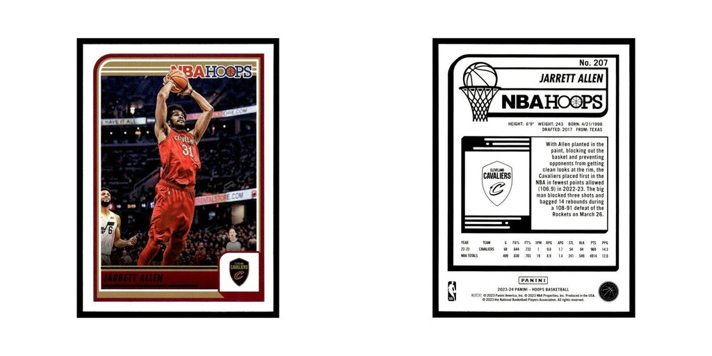 Jarrett Allen 2023 NBA Hoops #207 Cleveland Cavaliers Basketball Card NM