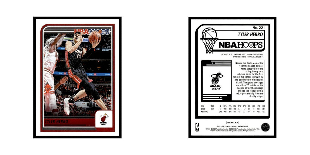 Tyler Herro 2023 NBA Hoops #221 Miami Heat Basketball Card NM