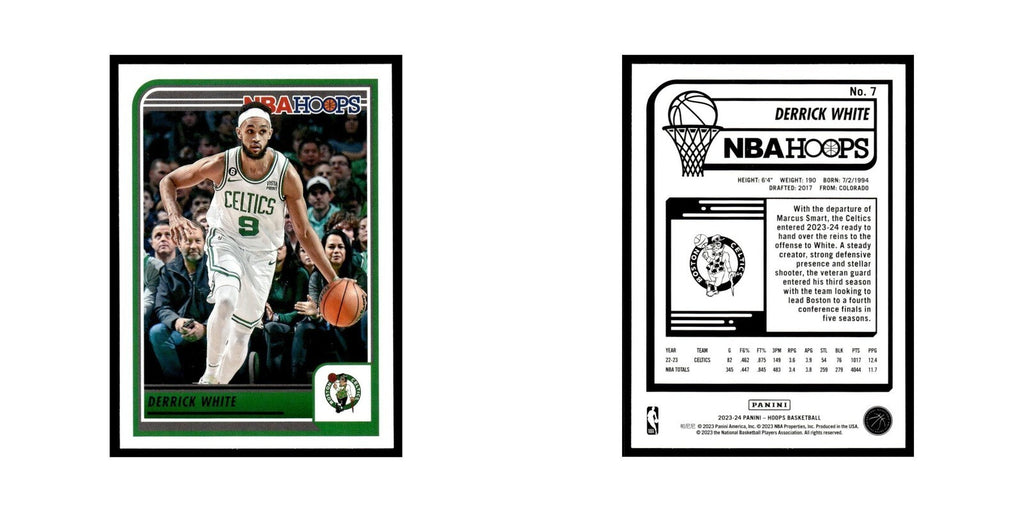Derrick White 2023 NBA Hoops #7 Boston Celtics Basketball Card NM