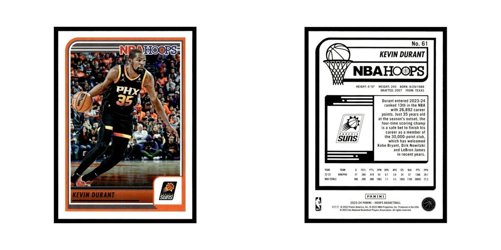 Kevin Durant 2023 NBA Hoops #61 Phoenix Suns Basketball Card NM