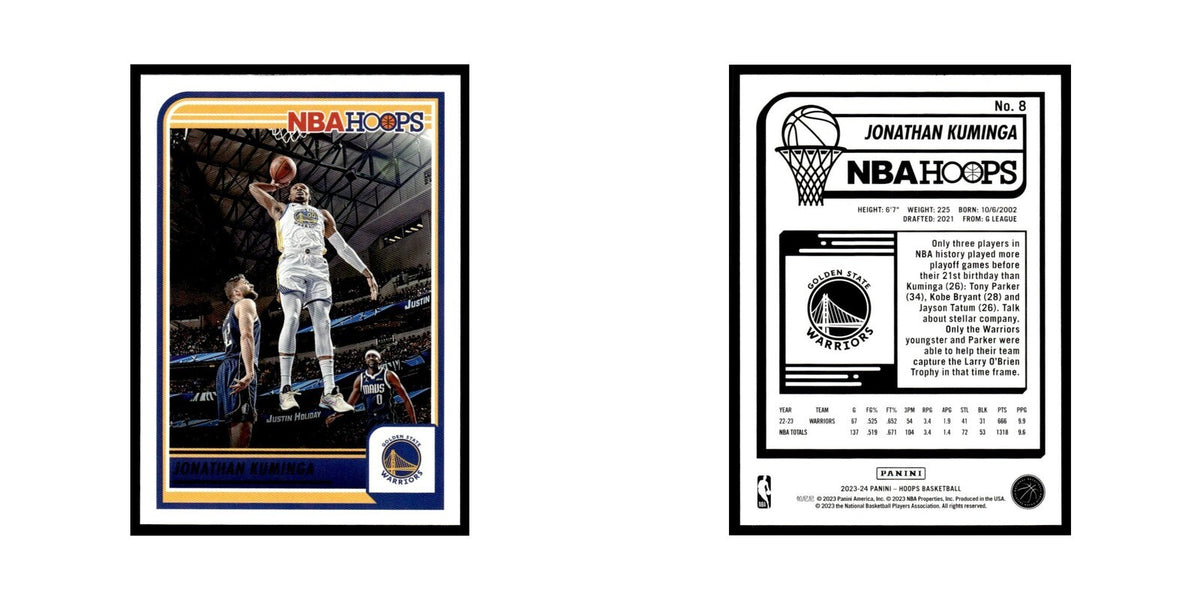 Jonathan Kuminga 2023 NBA Hoops #8 Golden State Warriors Basketball Card NM