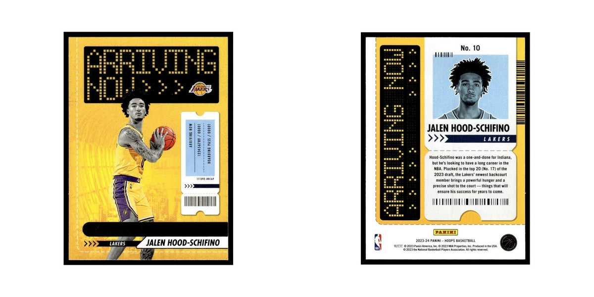 Jalen Hood Schifino 2023 NBA Hoops #10 Los Angeles Lakers Basketball Card NM