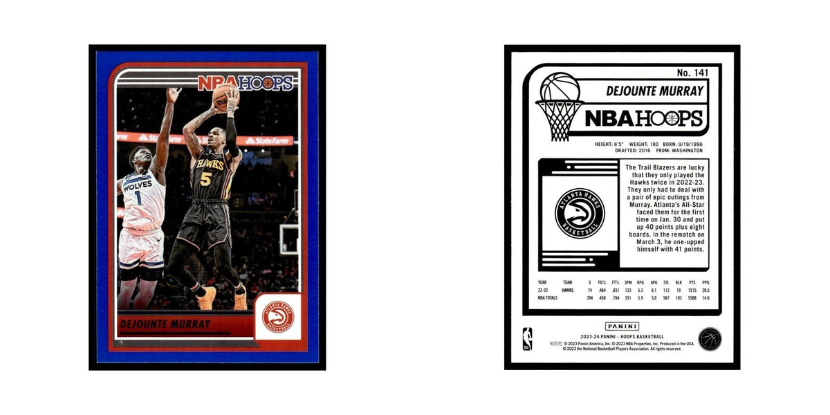 Dejounte Murray 2023 NBA Hoops #141 Atlanta Hawks Basketball Card NM