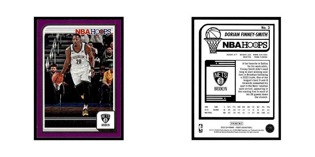 Dorian Finney Smith 2023 NBA Hoops #3 Brooklyn Nets Basketball Card NM