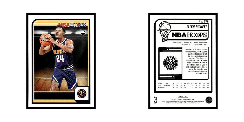 Jalen Pickett Rookie 2023 NBA Hoops #278 Denver Nuggets Basketball Card NM