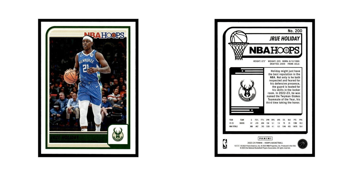 Jrue Holiday 2023 NBA Hoops #200 Milwaukee Bucks Basketball Card NM