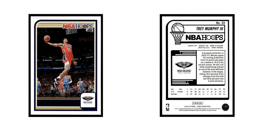 Trey Murphy III 2023 NBA Hoops #20 New Orleans Pelicans Basketball Card NM