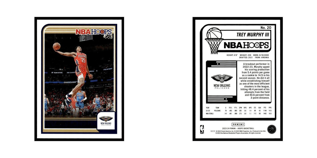 Trey Murphy III 2023 NBA Hoops #20 New Orleans Pelicans Basketball Card NM
