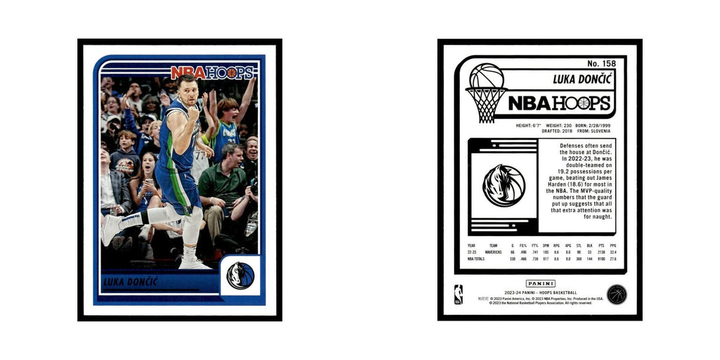 Luka Doncic 2023 NBA Hoops #158 Dallas Mavericks Basketball Card NM