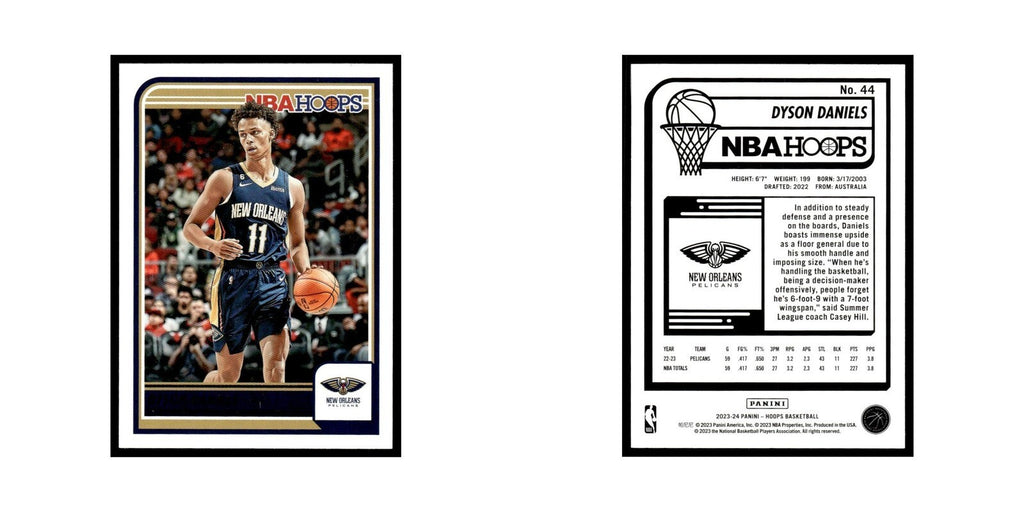 Dyson Daniels 2023 NBA Hoops #44 New Orleans Pelicans Basketball Card NM