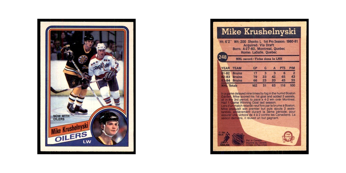 1984 O-Pee-Chee Mike Krushelnyski Edmonton Oilers #248