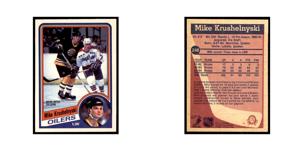 1984 O-Pee-Chee Mike Krushelnyski Edmonton Oilers #248