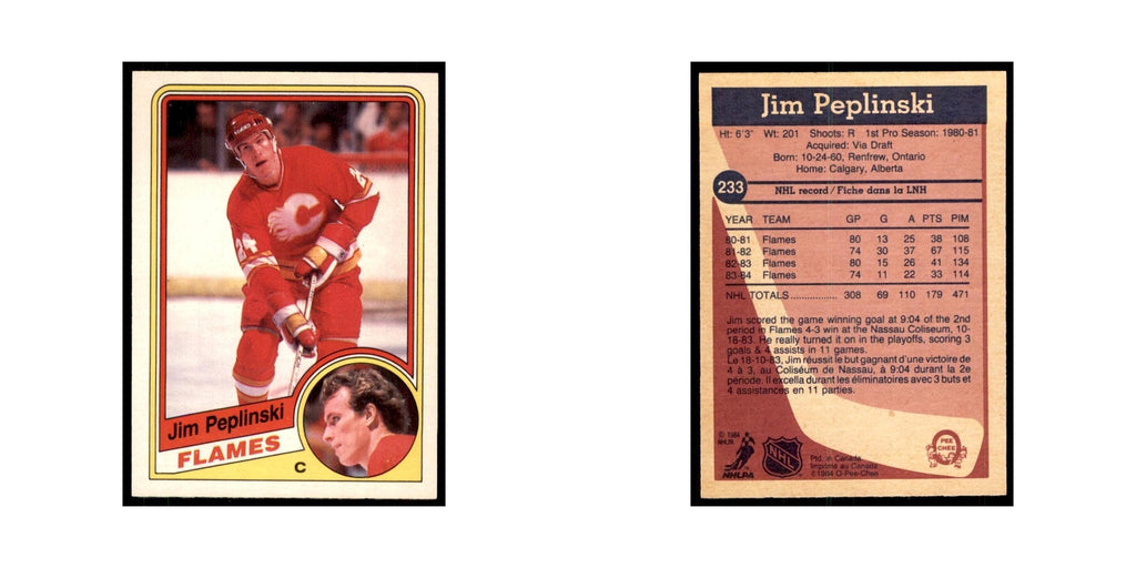 1984 O-Pee-Chee Jim Peplinski Calgary Flames #233