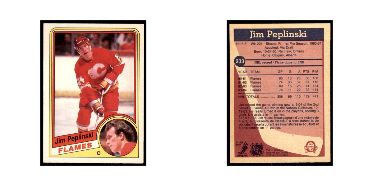 1984 O-Pee-Chee Jim Peplinski Calgary Flames #233