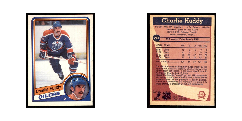 1984 O-Pee-Chee Charlie Huddy Edmonton Oilers #244