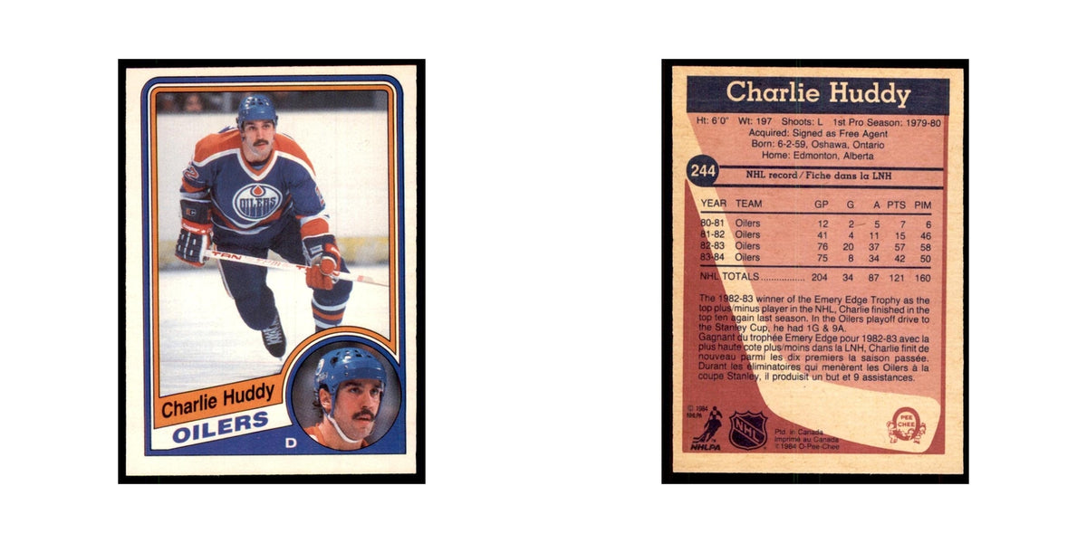 1984 O-Pee-Chee Charlie Huddy Edmonton Oilers #244