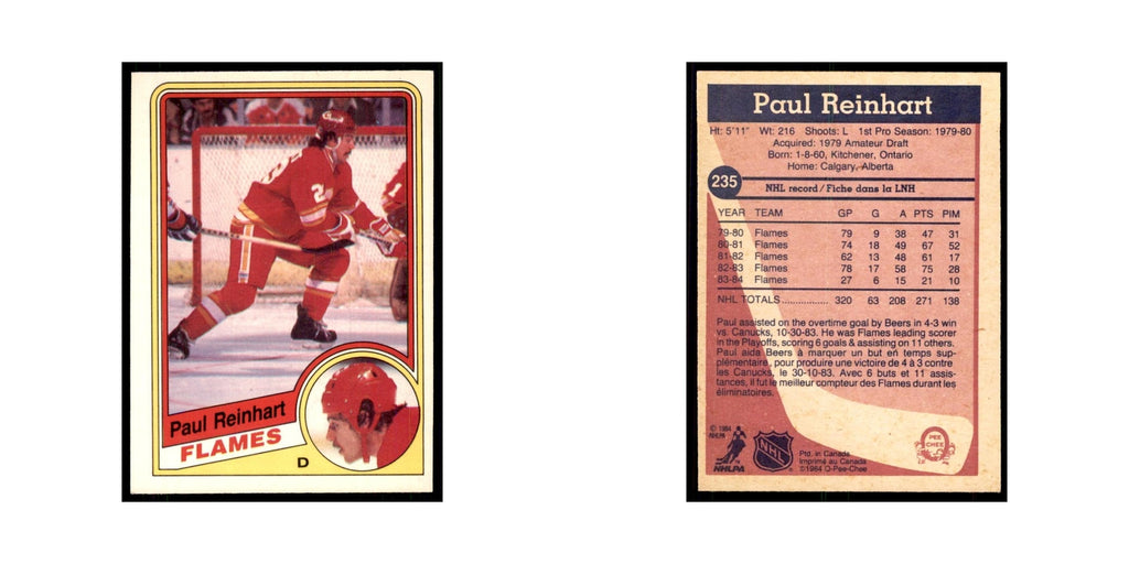 1984 O-Pee-Chee Paul Reinhart Calgary Flames #235