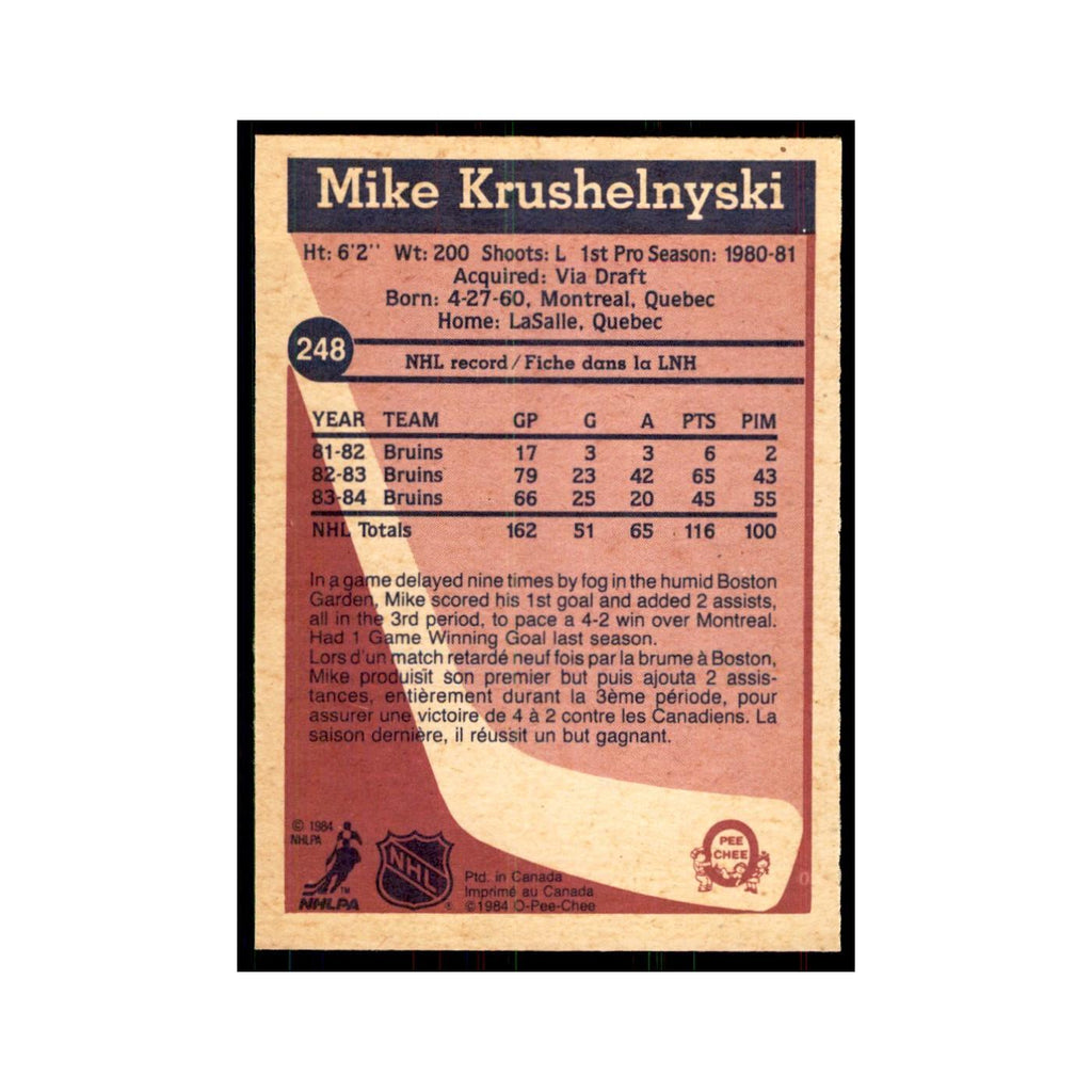 1984 O-Pee-Chee Mike Krushelnyski Edmonton Oilers #248