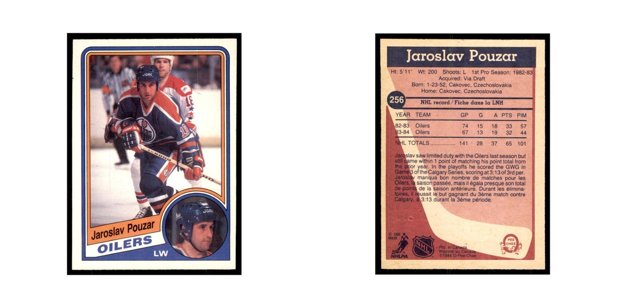 1984 O-Pee-Chee Jaroslav Pouzar Edmonton Oilers #256