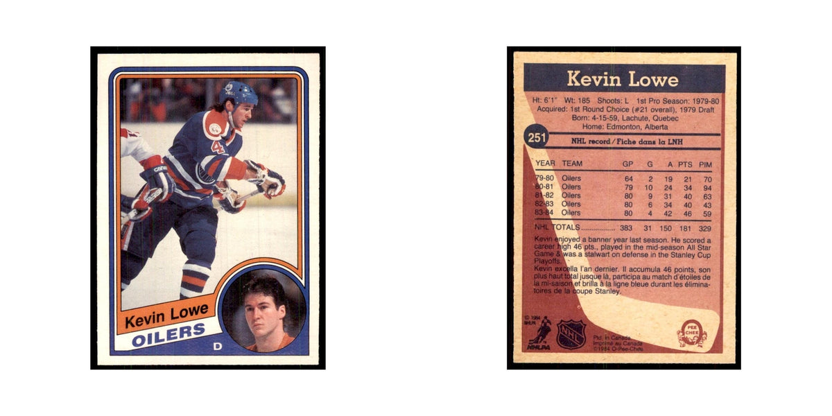 1984 O-Pee-Chee Kevin Lowe Edmonton Oilers #251