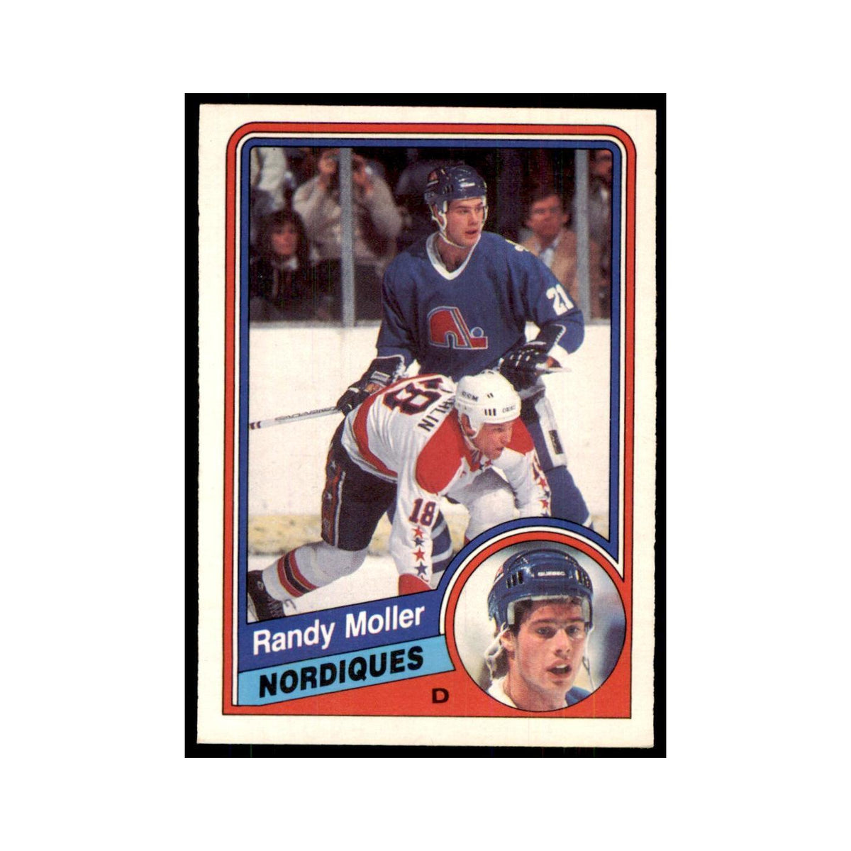 1984 O-Pee-Chee Randy Moller Quebec Nordiques #284