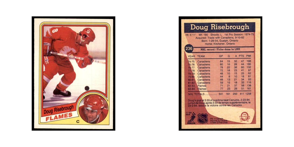 1984 O-Pee-Chee Doug Risebrough Calgary Flames #236