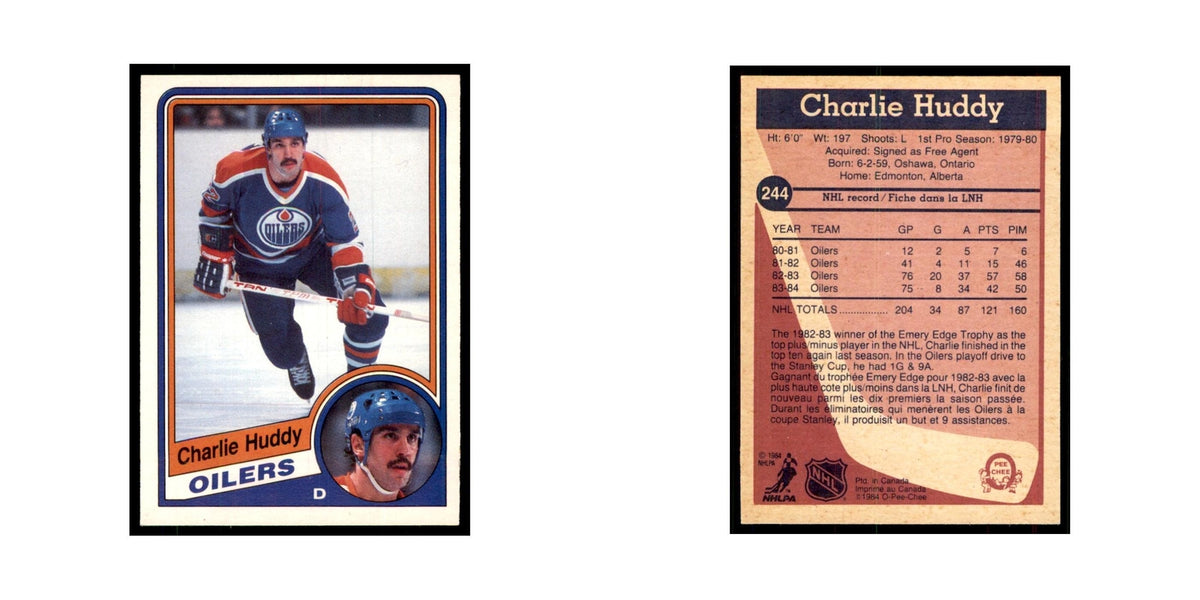 1984 O-Pee-Chee Charlie Huddy Edmonton Oilers #244