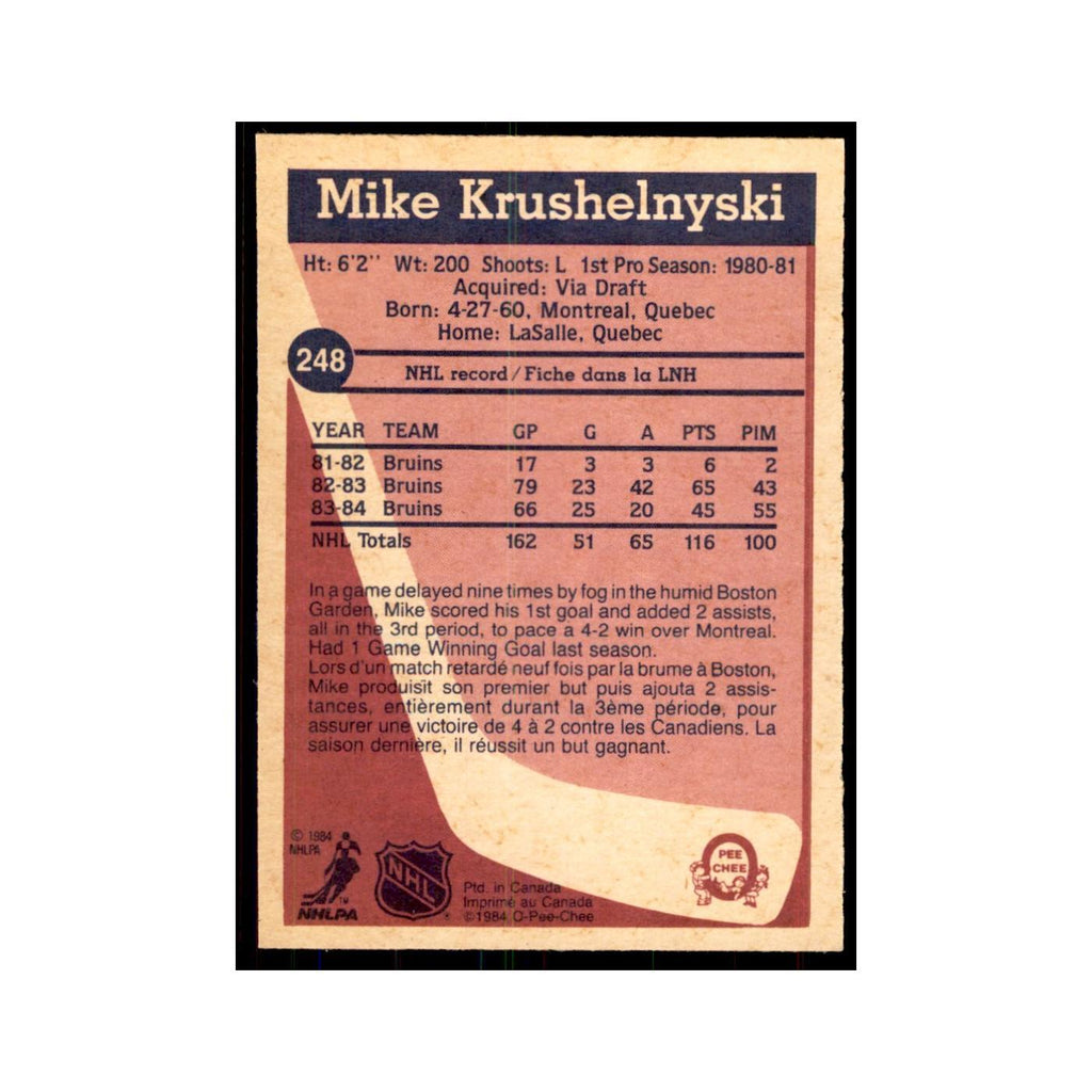 1984 O-Pee-Chee Mike Krushelnyski Edmonton Oilers #248