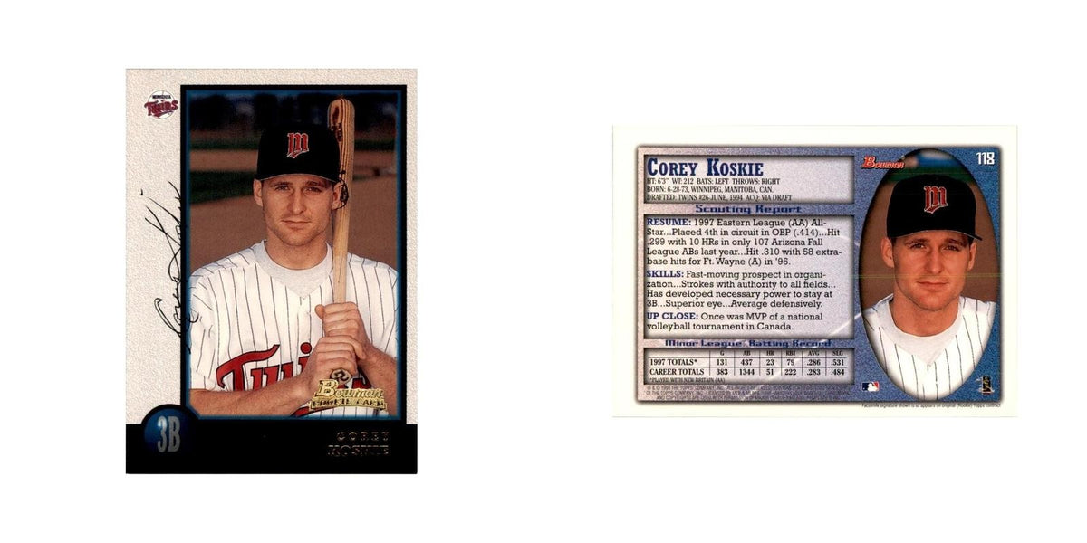 1998 Bowman Corey Koskie Baseball Cards #118