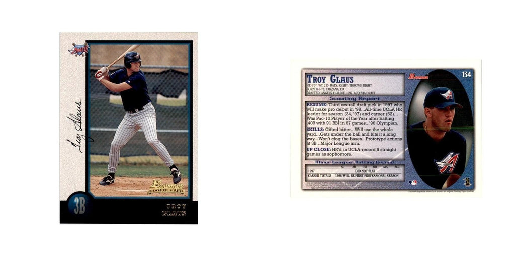 1998 Bowman Troy Glaus Baseball Cards #134