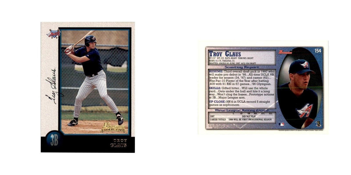1998 Bowman Troy Glaus Baseball Cards #134