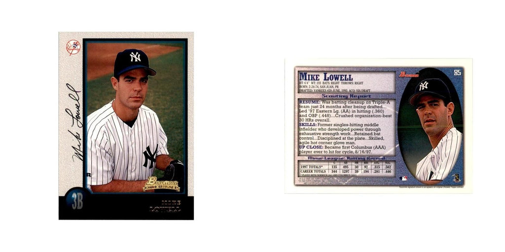 1998 Bowman Mike Lowell Baseball Cards #85