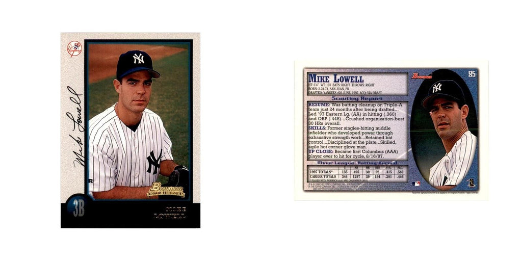1998 Bowman Mike Lowell Baseball Cards #85