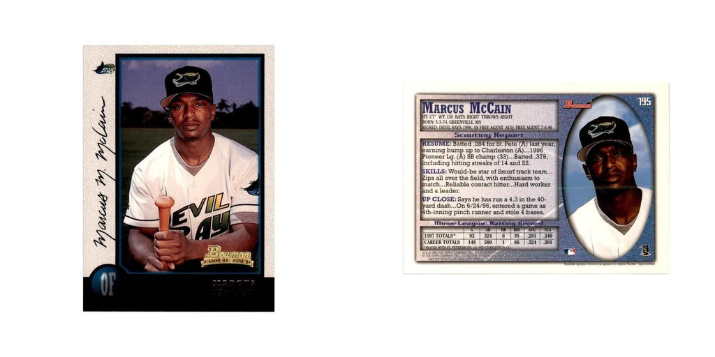 1998 Bowman Marcus McCain Baseball Cards #195