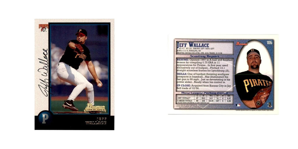 1998 Bowman Jeff Wallace Baseball Cards #106