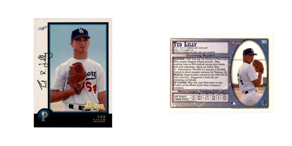1998 Bowman Ted Lilly Baseball Cards #183